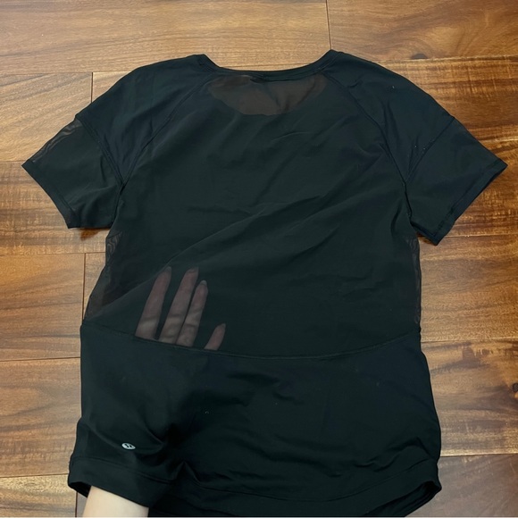 LULULEMON Black Mesh T Shirt - Picture 5 of 6